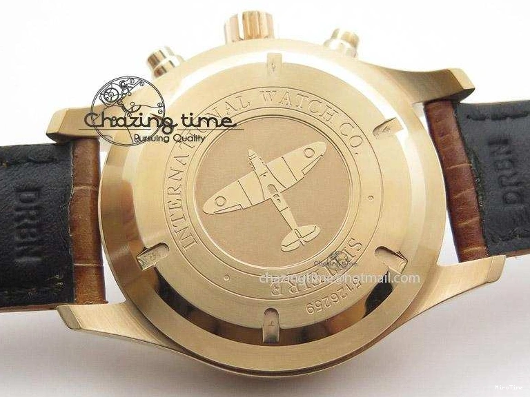 MIROTIME 0131 Youthful Pilot Chrono RG 3878 Gray Dial on Light Brown Leather Strap A 7394